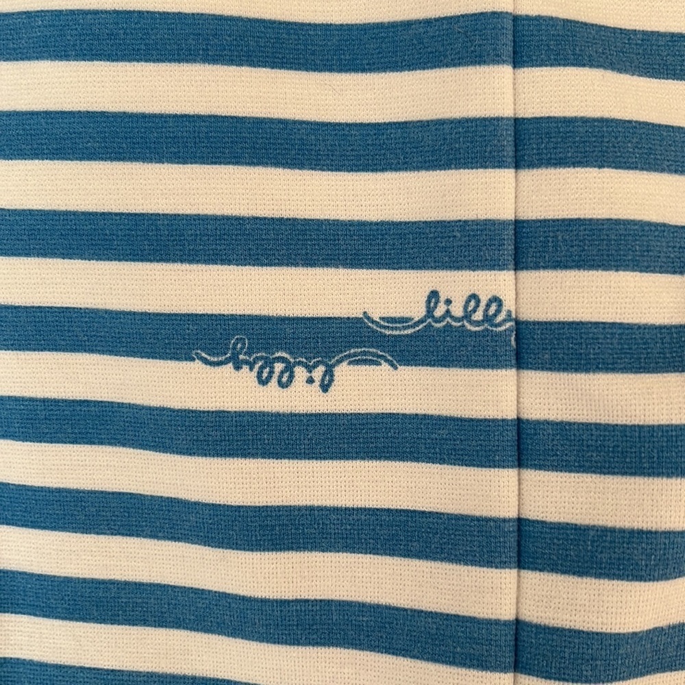 Lilly Pulitzer Briella Blue White Stripe Ponte Dress Sm - Picture 12 of 12